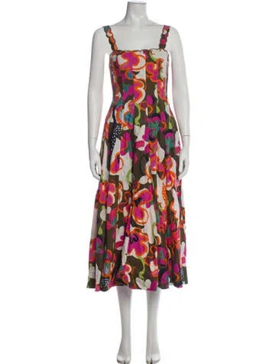 Pre-owned La Ligne Floral Print Long Dress In Multi