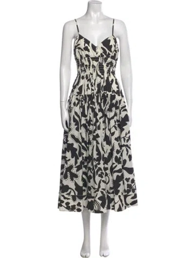 Pre-owned La Ligne Floral Print Long Dress In Multi