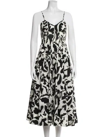 Pre-owned La Ligne Floral Print Midi Length Dress