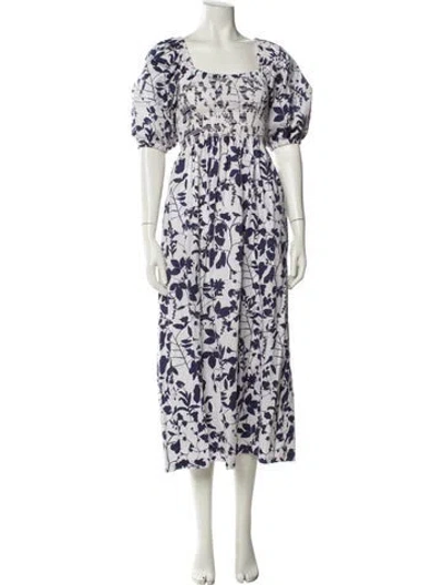 Pre-owned La Ligne Floral Print Midi Length Dress In Multi