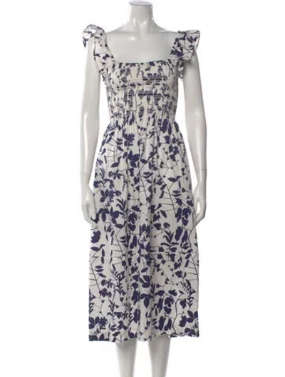 Pre-owned La Ligne Floral Print Midi Length Dress In Multi