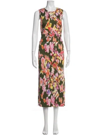 Pre-owned La Ligne Floral Print Skirt Set In Multi
