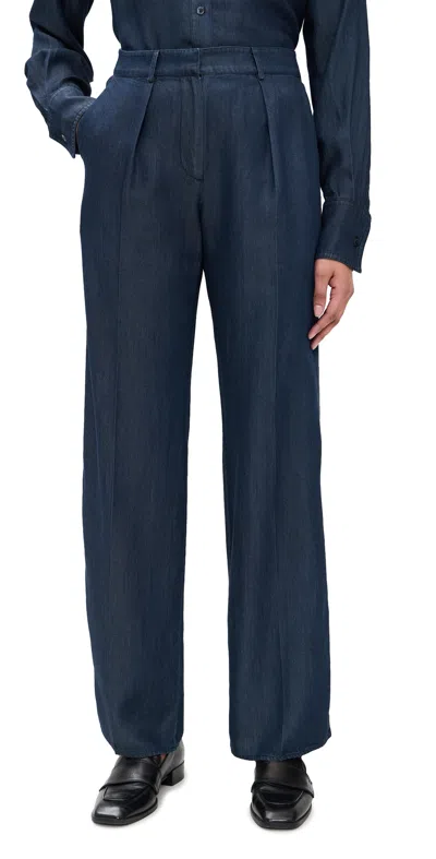 La Ligne Garment Dyed Chino Pants Indigo In Blue