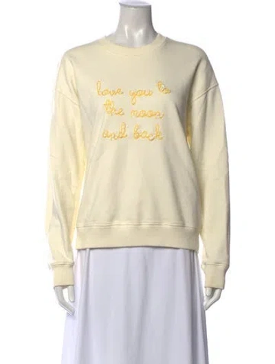 Pre-owned La Ligne Graphic Print Crew Neck Sweatshirt In Neutrals