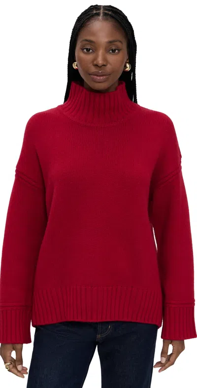 La Ligne Heavyweight Turtleneck Sweater Dark Red
