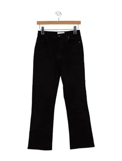 Pre-owned La Ligne High-rise Flared Jeans In Black