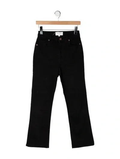 Pre-owned La Ligne High-rise Flared Jeans In Black