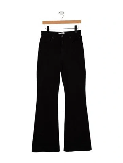 Pre-owned La Ligne High-rise Flared Jeans In Black
