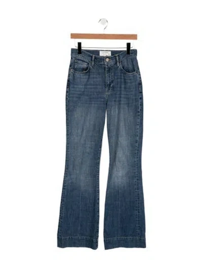 Pre-owned La Ligne High-rise Flared Jeans In Blue