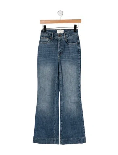 Pre-owned La Ligne High-rise Flared Jeans In Blue