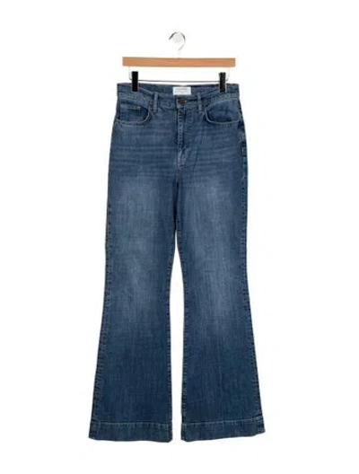 Pre-owned La Ligne High-rise Flared Jeans In Blue
