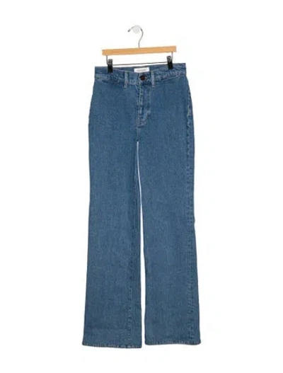 Pre-owned La Ligne High-rise Flared Jeans In Blue