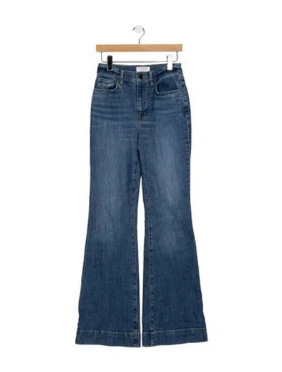 Pre-owned La Ligne High-rise Flared Jeans In Blue
