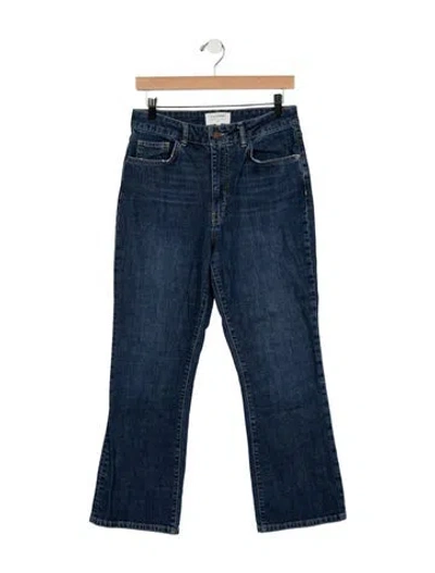 Pre-owned La Ligne High-rise Flared Jeans In Blue