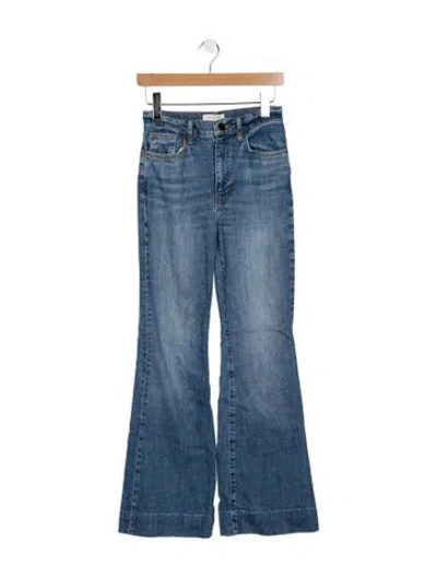 Pre-owned La Ligne High-rise Flared Jeans In Blue