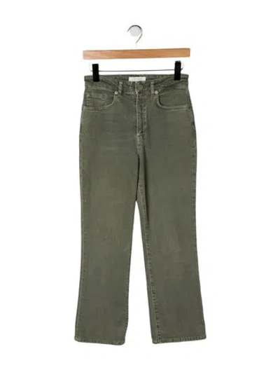Pre-owned La Ligne High-rise Flared Jeans In Green