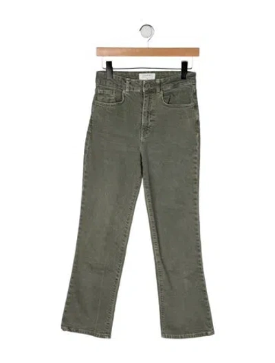 Pre-owned La Ligne High-rise Flared Jeans In Green