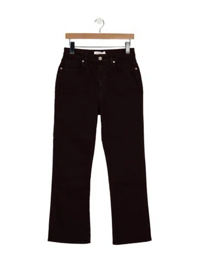 Pre-owned La Ligne High-rise Flared Jeans W/ Tags In Burgundy