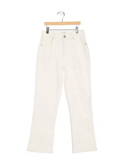 Pre-owned La Ligne High-rise Flared Jeans In White