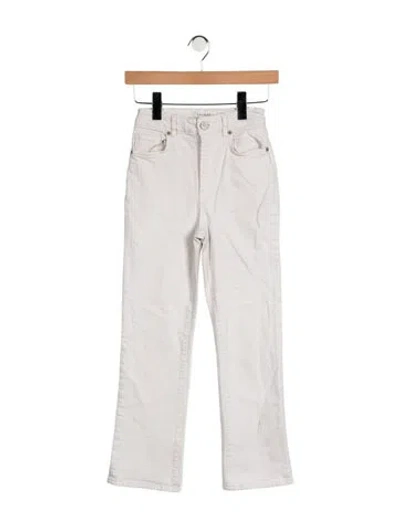 Pre-owned La Ligne High-rise Flared Jeans In White