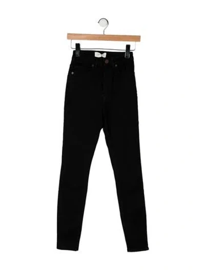 Pre-owned La Ligne High-rise Skinny Leg Jeans In Black