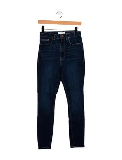 Pre-owned La Ligne High-rise Skinny Leg Jeans In Blue