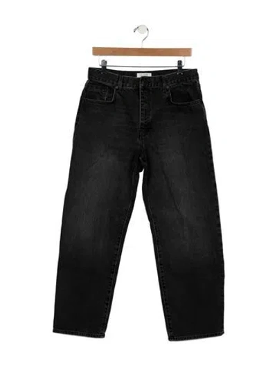 Pre-owned La Ligne High-rise Straight Leg Jeans In Black