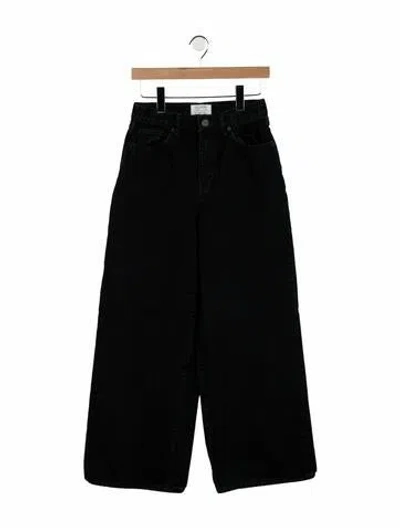 Pre-owned La Ligne High-rise Straight Leg Jeans In Black