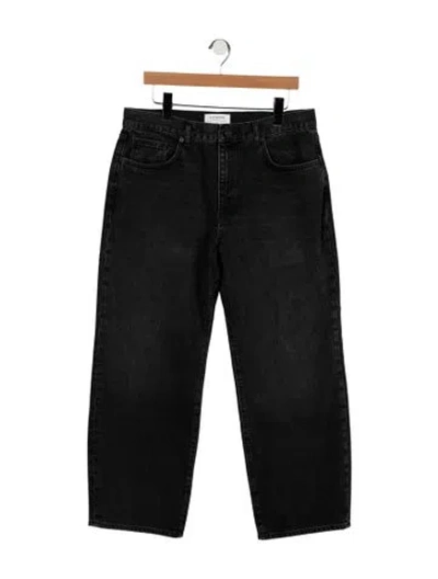 Pre-owned La Ligne High-rise Straight Leg Jeans In Black