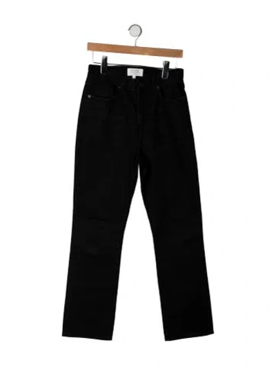 Pre-owned La Ligne High-rise Straight Leg Jeans In Black