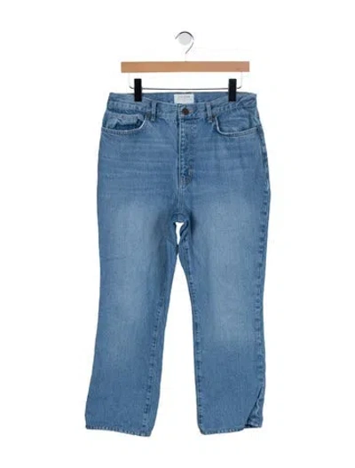 Pre-owned La Ligne High-rise Straight Leg Jeans In Blue
