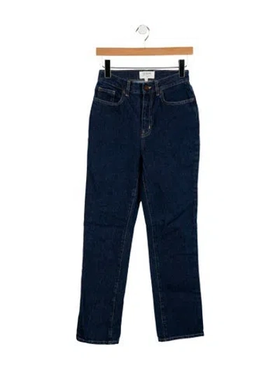 Pre-owned La Ligne High-rise Straight Leg Jeans In Blue