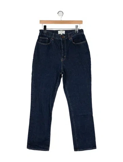 Pre-owned La Ligne High-rise Straight Leg Jeans In Blue