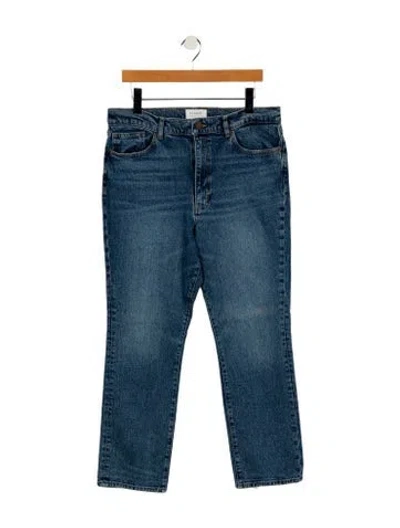 Pre-owned La Ligne High-rise Straight Leg Jeans In Blue