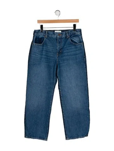 Pre-owned La Ligne High-rise Straight Leg Jeans In Blue