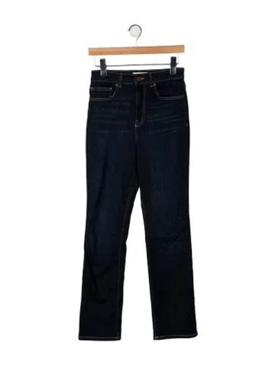 Pre-owned La Ligne High-rise Straight Leg Jeans In Blue