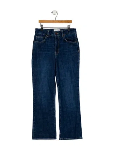 Pre-owned La Ligne High-rise Straight Leg Jeans In Blue