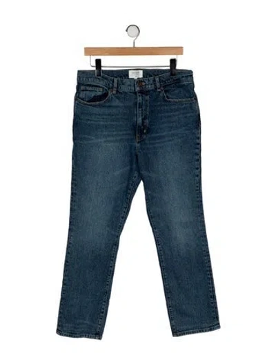 Pre-owned La Ligne High-rise Straight Leg Jeans In Blue
