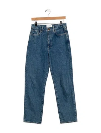 Pre-owned La Ligne High-rise Straight Leg Jeans In Blue