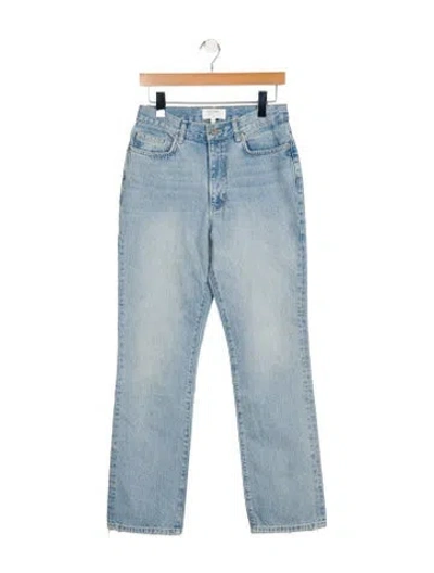 Pre-owned La Ligne High-rise Straight Leg Jeans In Blue