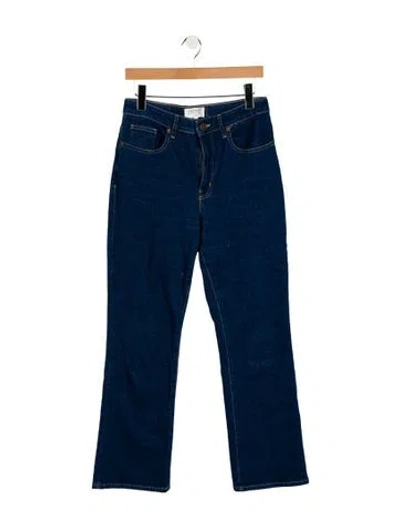 Pre-owned La Ligne High-rise Straight Leg Jeans In Blue