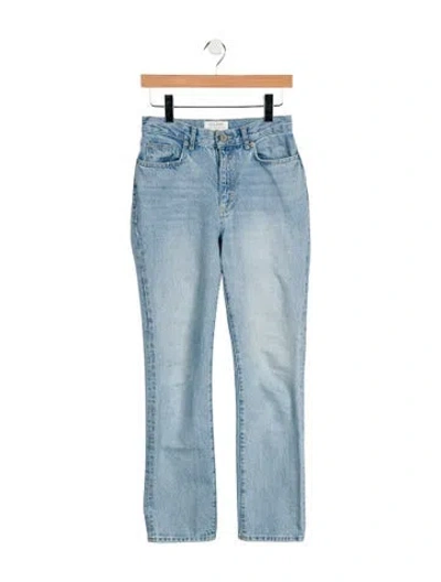 Pre-owned La Ligne High-rise Straight Leg Jeans In Blue