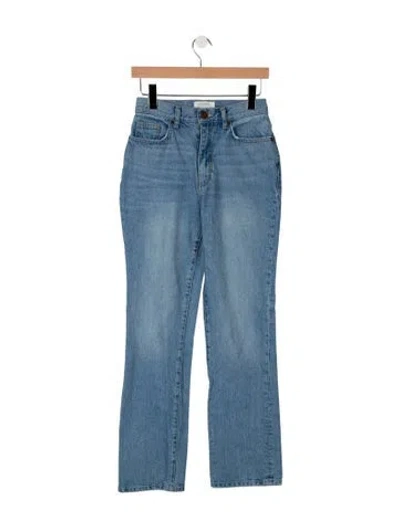 Pre-owned La Ligne High-rise Straight Leg Jeans In Blue