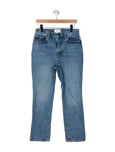 Pre-owned La Ligne High-rise Straight Leg Jeans In Blue