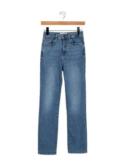Pre-owned La Ligne High-rise Straight Leg Jeans In Blue