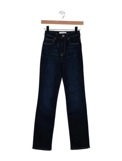 Pre-owned La Ligne High-rise Straight Leg Jeans In Blue