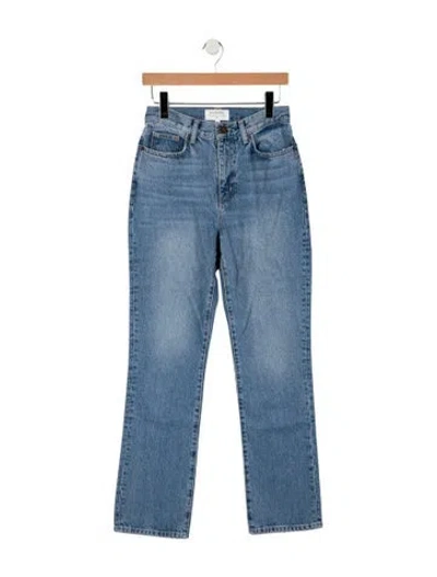 Pre-owned La Ligne High-rise Straight Leg Jeans In Blue