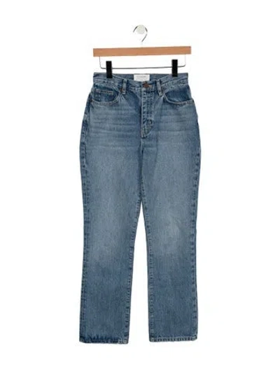 Pre-owned La Ligne High-rise Straight Leg Jeans In Blue