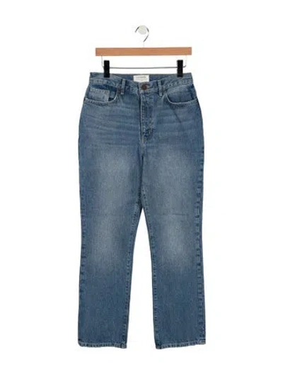 Pre-owned La Ligne High-rise Straight Leg Jeans In Blue