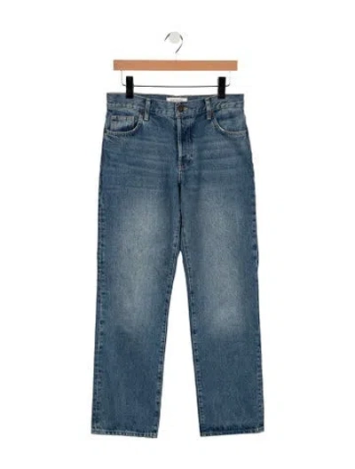 Pre-owned La Ligne High-rise Straight Leg Jeans In Blue